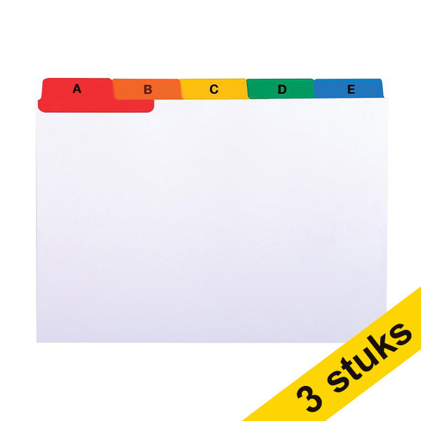 Aanbieding: 3x Exacompta tabkaart wit 148 x 117 mm A6 (1 set) 404083 - 1