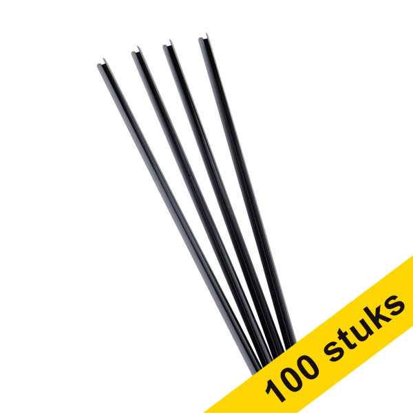 Aanbieding: 4x Exacompta 25 Serodo klemstrips 9 mm zwart (100 stuks) 407290 - 1