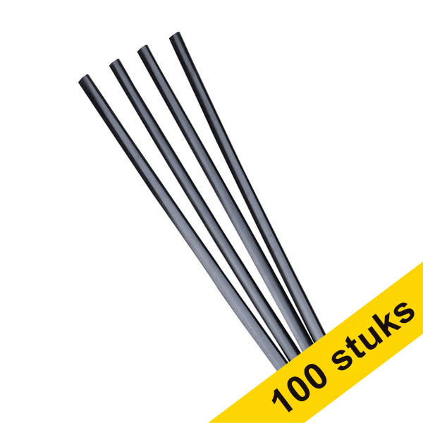 Aanbieding: 4x Exacompta Serodo klemstrips 3 mm zwart (100 stuks) 407289 - 1