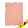 Aanbieding: 5x Exacompta elastomap glanskarton koraal A4 404052 - 1