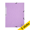 Aanbieding: 5x Exacompta elastomap glanskarton mauve A4 404058 - 1