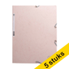 Aanbieding: 5x Exacompta elastomap glanskarton zachtroze A4 404165 - 1
