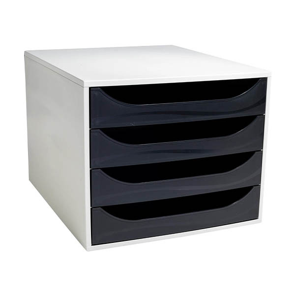 Exacompta Ecobox Office ladeblok zwart (4 laden) 404692 - 1