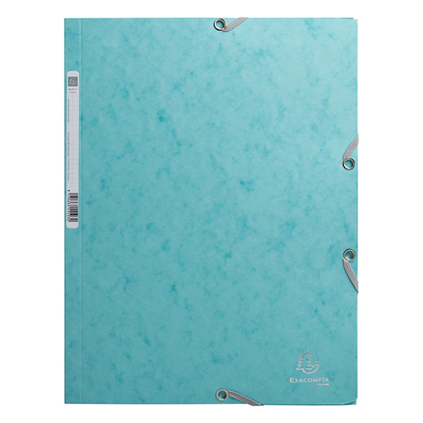 Exacompta elastomap glanskarton ijzig blauw A4 55273E 404160 - 1