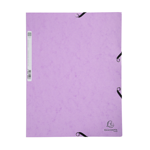 Exacompta elastomap glanskarton mauve A4 55535E 404037 - 1