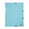 Exacompta elastomap glanskarton pastelblauw A4 55528E 404032