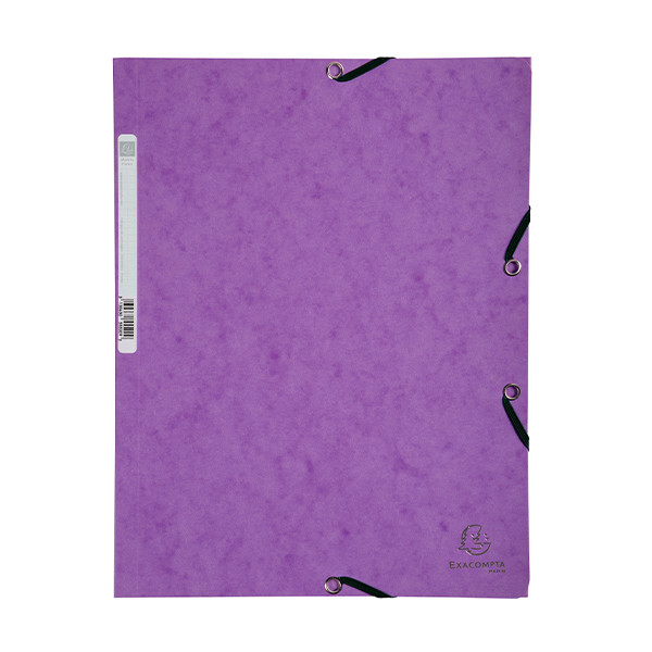Exacompta elastomap glanskarton purper A4 55508E 404023 - 1