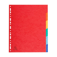 Exacompta kartonnen tabbladen A4+ gekleurd met 6 tabs (11-gaats) 404663