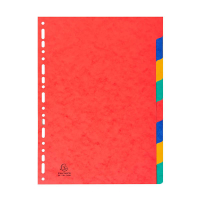 Exacompta kartonnen tabbladen A4 gekleurd met 8 tabs (11-gaats) 404660