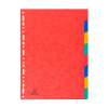 Exacompta kartonnen tabbladen A4 gekleurd met 8 tabs (11-gaats) 404660 - 1