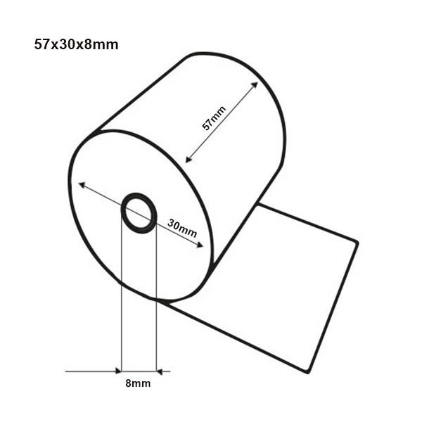 Exacompta kassarol 57x30x8 thermo wit (20 stuks) 40762E 407293 - 2
