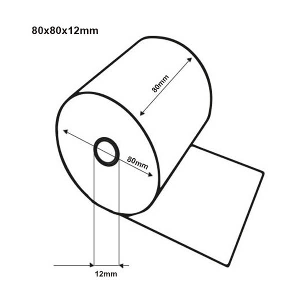 Exacompta kassarol 80x80x12 thermo wit (5 stuks) 44839E 407291 - 2