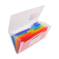 Exacompta projectmap 140 x 260 mm transparant (7 vakken) 404686