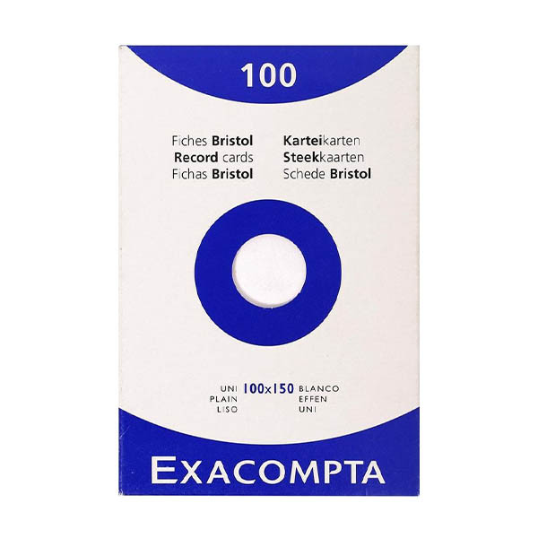 Exacompta steekkaart blanco 100 x 150 mm (100 stuks) 404625 - 1