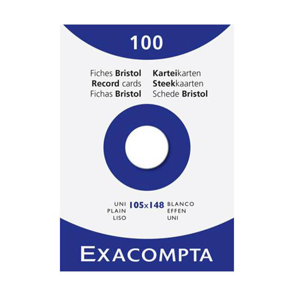Exacompta steekkaart blanco 105 x 148 mm (100 stuks) 404629 - 1