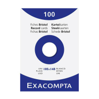 Exacompta steekkaart blanco 105 x 148 mm (100 stuks) 404629