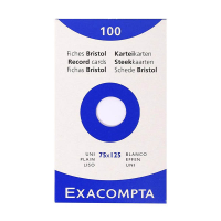 Exacompta steekkaart blanco 75 x 125 mm (100 stuks) 404624