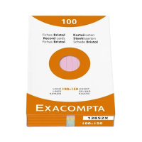 Exacompta steekkaart gelijnd 100 x 150 mm assortiment kleuren (100 stuks) 13852X 404430
