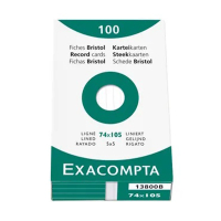Exacompta steekkaart gelijnd 74 x 105 mm (100 stuks) 13800B 404433