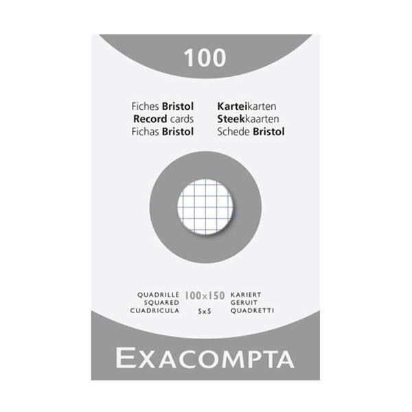 Exacompta steekkaart geruit 100 x 150 mm (100 stuks) 404619 - 1