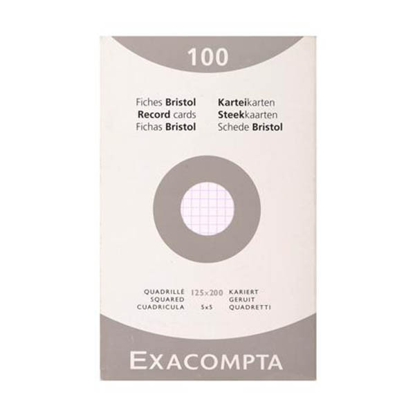Exacompta steekkaart geruit 125 x 200 mm (100 stuks) 404620 - 1