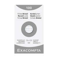 Exacompta steekkaart geruit 75 x 125 mm (100 stuks) 404618