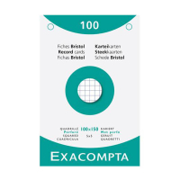 Exacompta steekkaart met perforatie geruit 100 x 150 mm (100 stuks) 404615