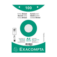 Exacompta steekkaart met perforatie geruit 148 x 210 mm (100 stuks) 404614