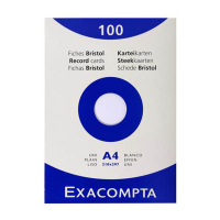 Exacompta steekkaartt blanco 210 x 297 mm (100 stuks) 404627