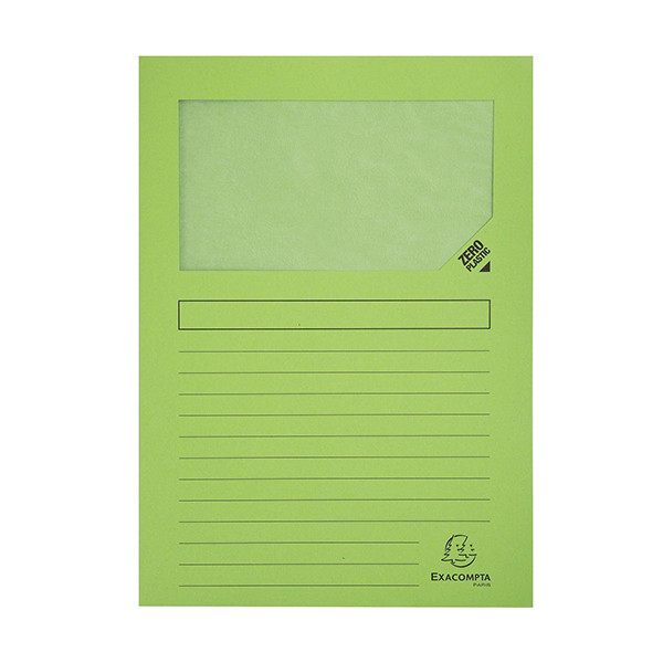 Exacompta venstermap groen A4 (100 stuks) 50107E 404440 - 1