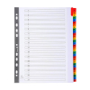Exacompta witte kartonnen tabbladen A4+ met 31 gekleurde tabs (11-gaats) 404668 - 1