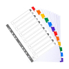 Exacompta witte kartonnen tabbladen A4 met 12 gekleurde tabs (11-gaats) 404667 - 1