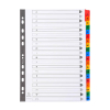 Exacompta witte kartonnen tabbladen A4 met gekleurde A-Z tabs (11-gaats) 404665 - 1