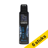 Aanbieding: 6x Fa deodorant spray Kick Off for Men (150 ml)