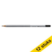 Aanbieding: 12x Faber-Castell Grip 2001 potlood met gom (B)