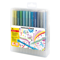 Faber-Castell Eberhard Faber Glitter viltstiften in etui (24 stuks) EF-551024 220227