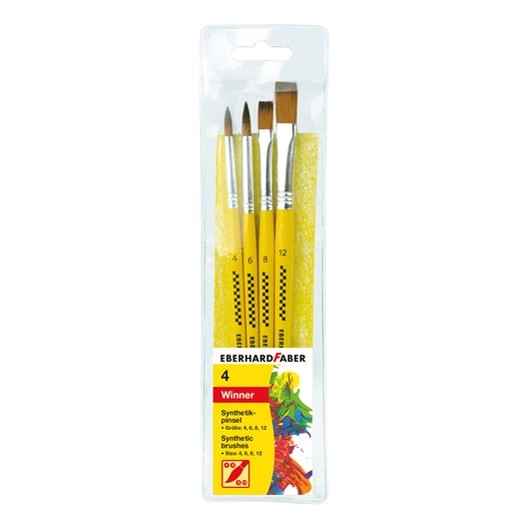 Faber-Castell Eberhard Faber penselenset synthetisch (4 stuks) EF-579921 220095 - 1