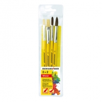 Faber-Castell Eberhard Faber penselenset varkens- en ponyhaar (4 stuks) EF-579924 220098