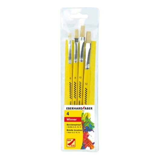 Faber-Castell Eberhard Faber penselenset varkenshaar (4 stuks) EF-579923 220097 - 1