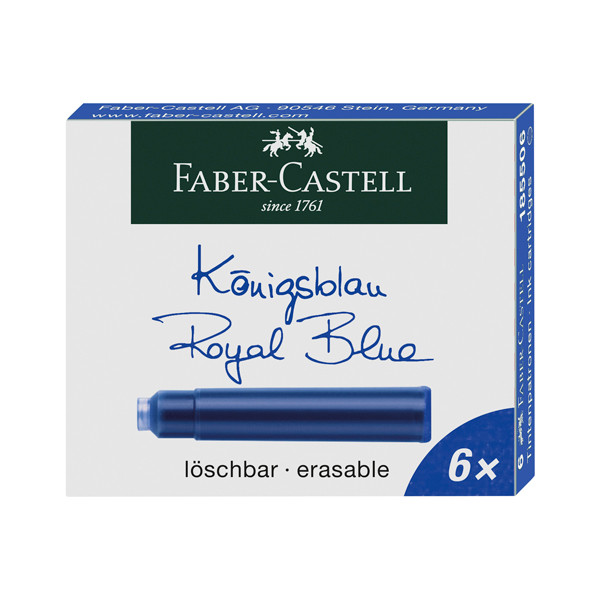 Faber-Castell inktpatroon blauw (6 stuks) FC-185506 220171 - 1