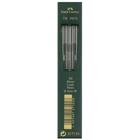 Faber-Castell vulpotlood vulling 2,0 mm 2B (10 vullingen) FC-127102 220111 - 1