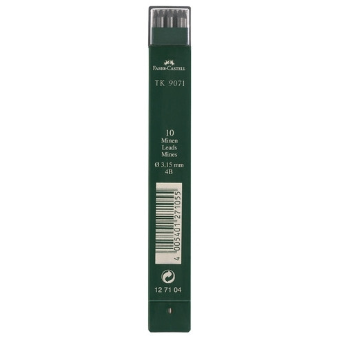 Faber-Castell vulpotlood vulling 3,15 mm 4B (10 vullingen) FC-127104 220119 - 1