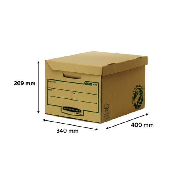 Fellowes Earth archief- en transportdoos 400 x 340 x 269 mm (10 stuks) 213231 - 3