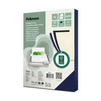 Fellowes Leatherlook bindomslag 250 grams royal blauw A4 (100 stuks) 213202