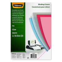 Fellowes PVC bindomslag 200 micron transparant A4 (100 stuks) 5376102 213212