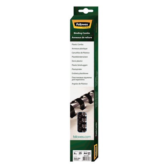 Fellowes bindrug 6 mm blauw (25 stuks) 5330102 213143 - 1