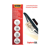 Fellowes lamineerhoes 54 x 86 mm glanzend 2x125 micron (100 stuks) 207209
