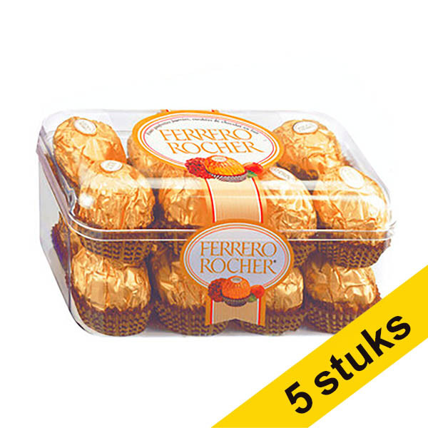 Aanbieding: 5x Ferrero Rocher T16 chocolade (16 stuks) 423461 - 1