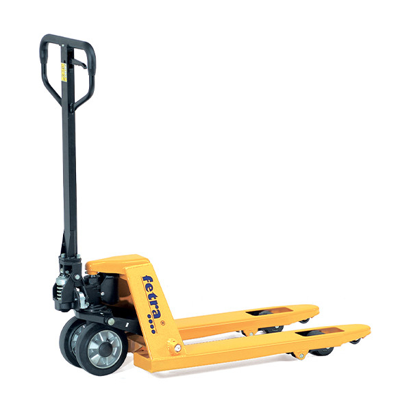 Fetra handpallettruck met massief rubberen wielen en nylon enkele vorkrollen 2118 439016 - 1