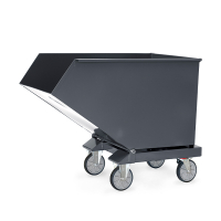 Fetra kantelbare afvalbak met aftapkraan bakmaat 1321 x 794 x 735 mm (met onderstel) 4703A-7016 439054